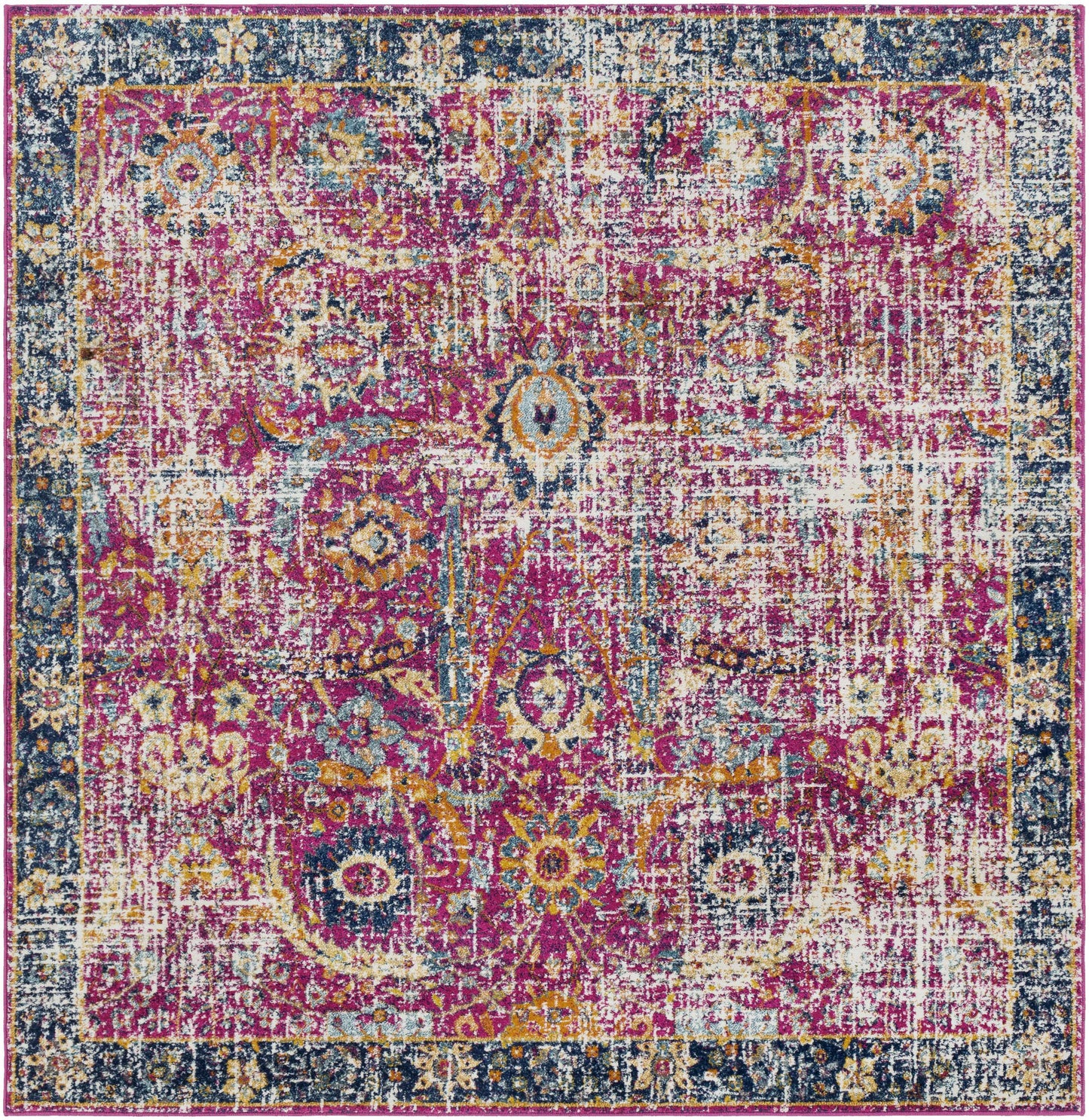 Burgundy Area Rug - Colorful Living Room Bedroom Décor