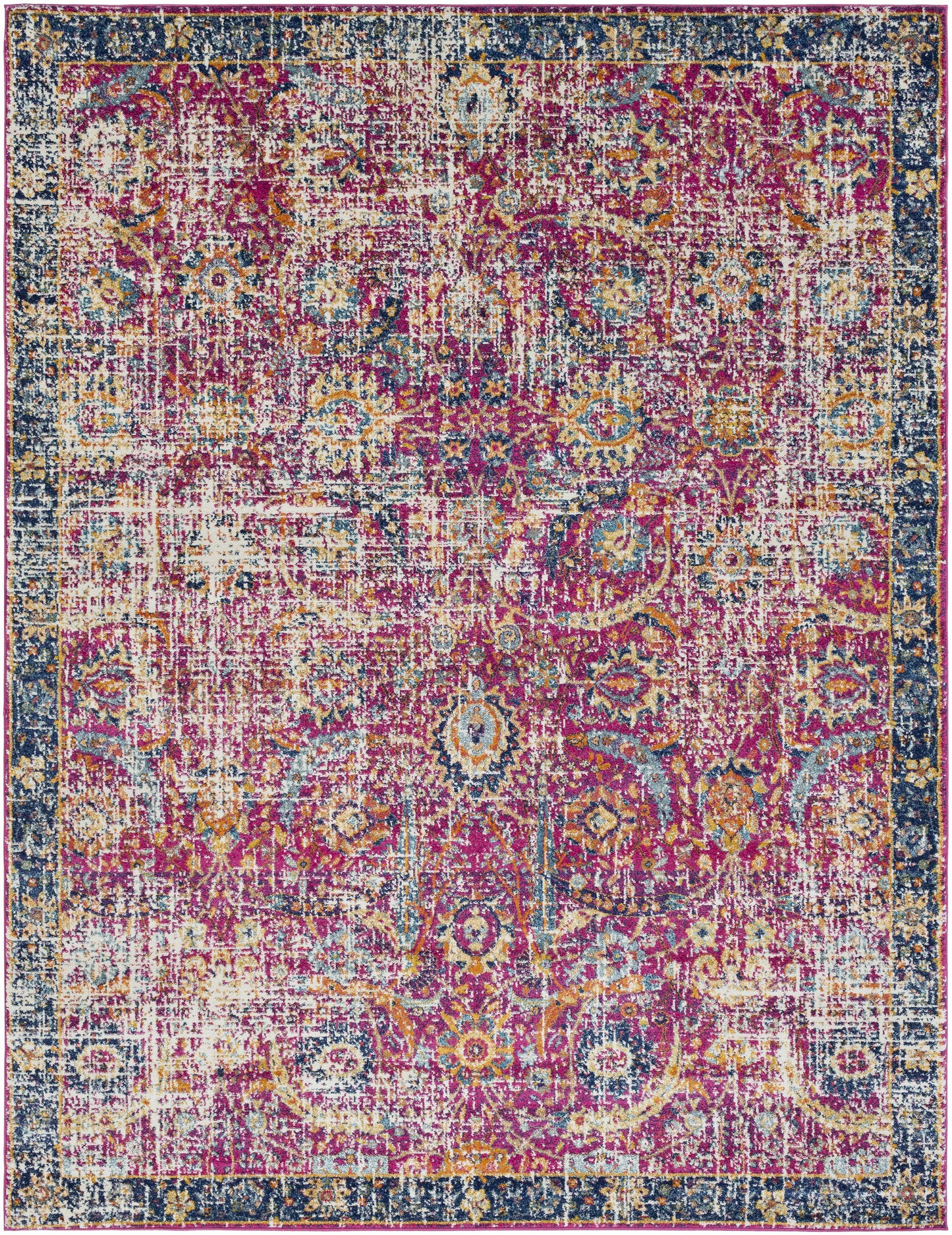 Burgundy Area Rug - Colorful Living Room Bedroom Décor