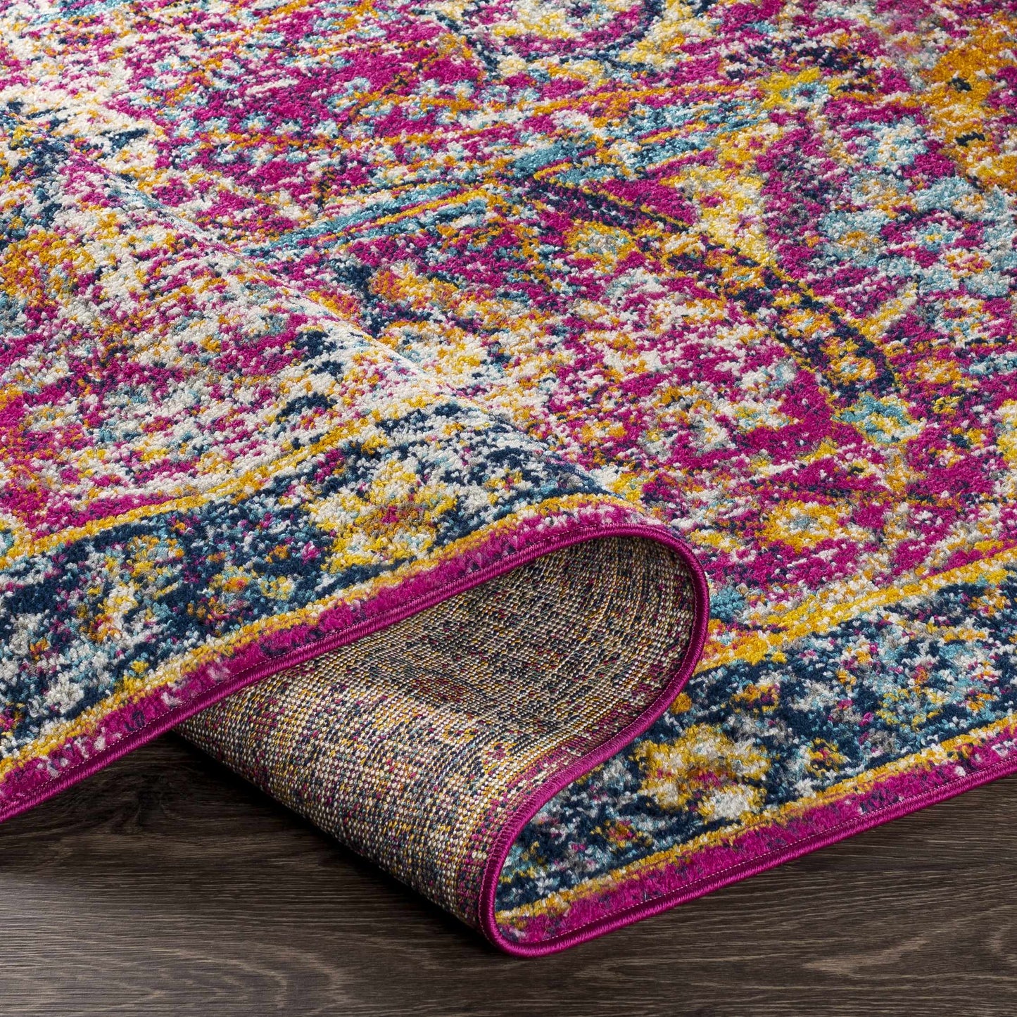 Burgundy Area Rug - Colorful Living Room Bedroom Décor