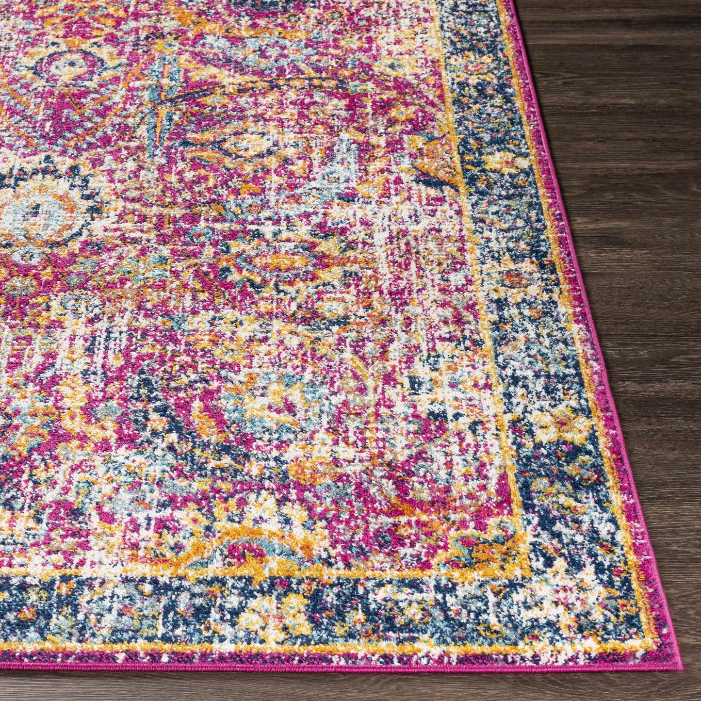 Burgundy Area Rug - Colorful Living Room Bedroom Décor