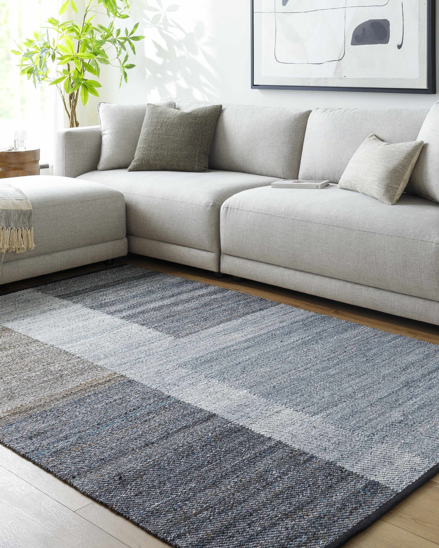 Modern Area Rug - Soft Durable Design for Living Room Bedroom