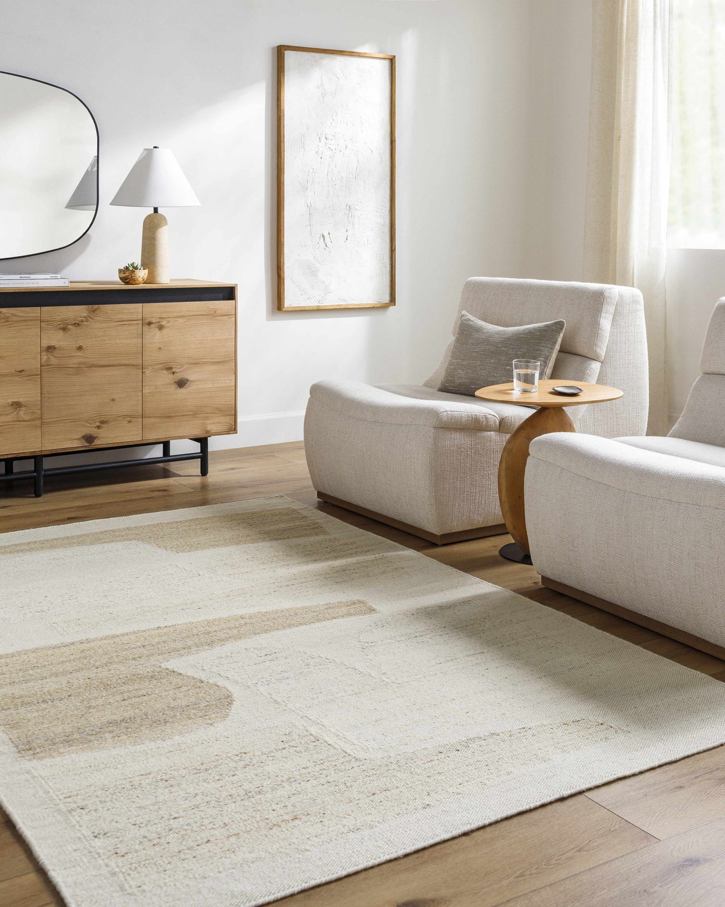 Airell Modern Geometric Area Rug - Stylish Living Room Bedroom Decor