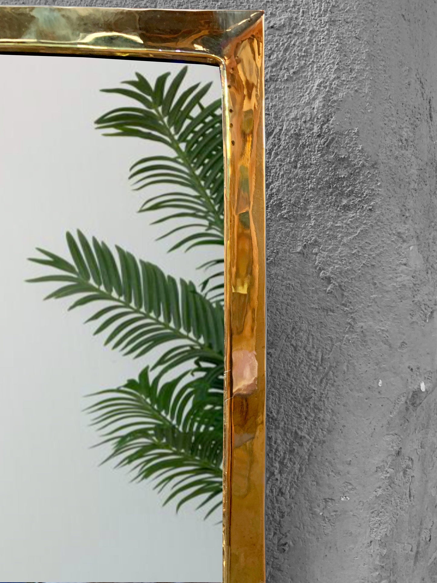 Gold Square Mirror - Unlacquered Brass Mirror