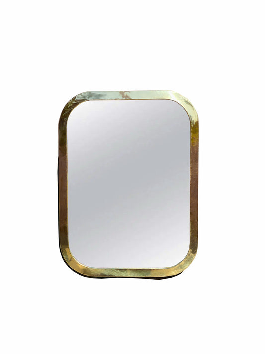 Espejo rectangular de latón dorado