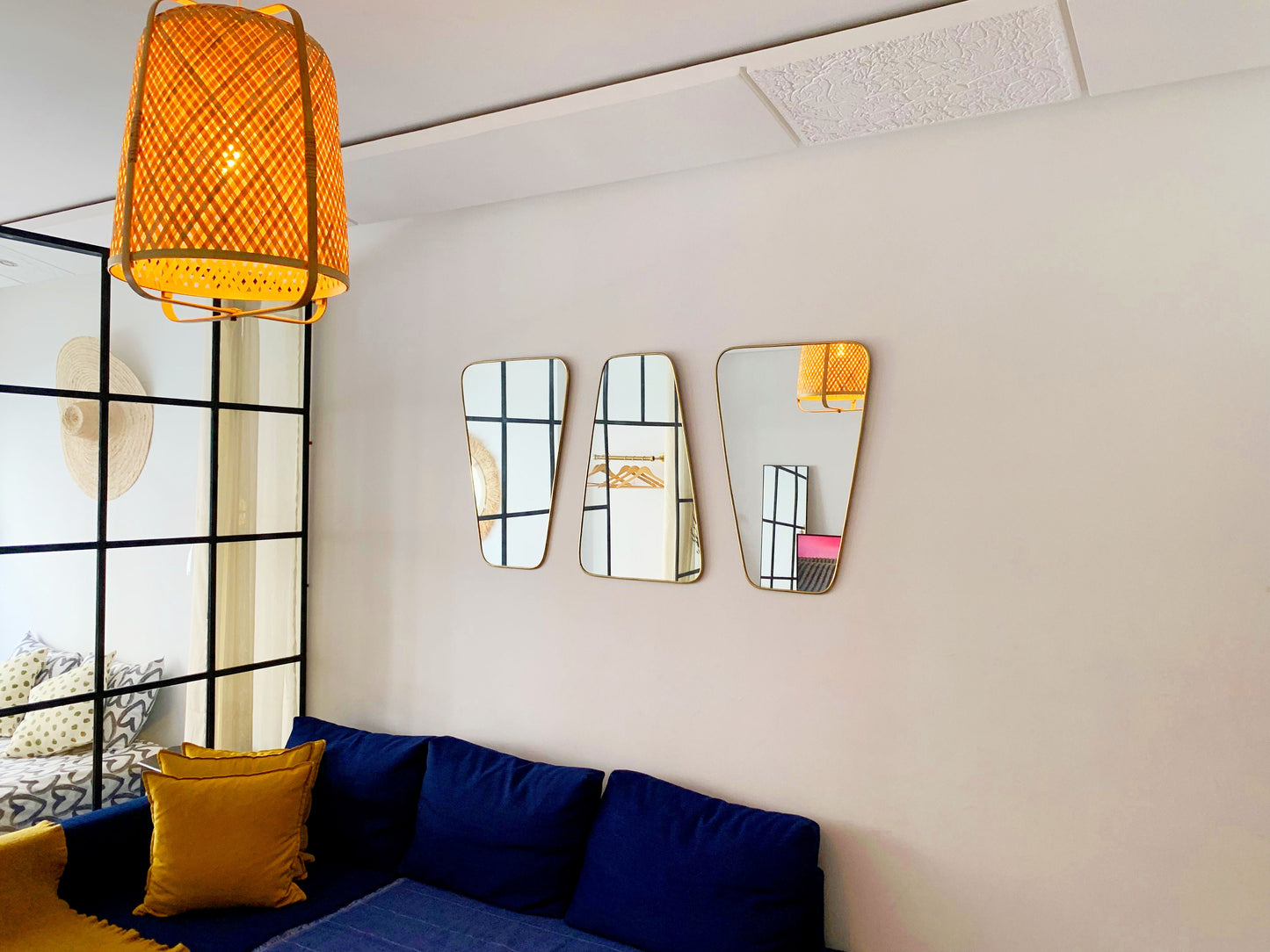 Gold Wall Brass Mirror - Triangle Mirror