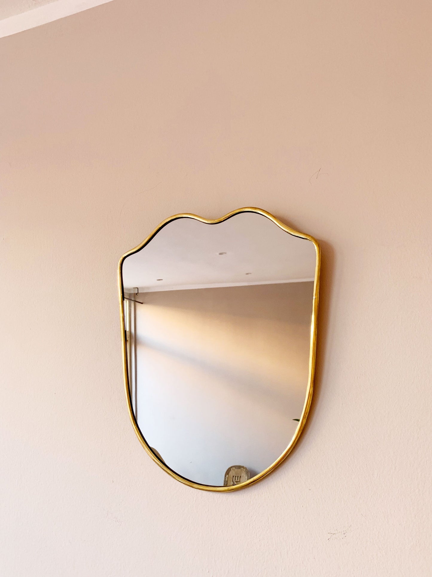 Brass Frame Wall Mirror - Modern Aesthetic Mirror