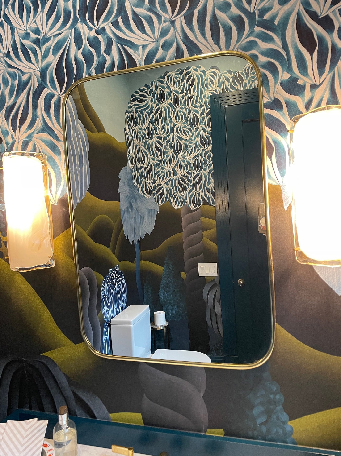 Rectangular Gold Brass Mirror - unlacquered Brass Frame Mirror