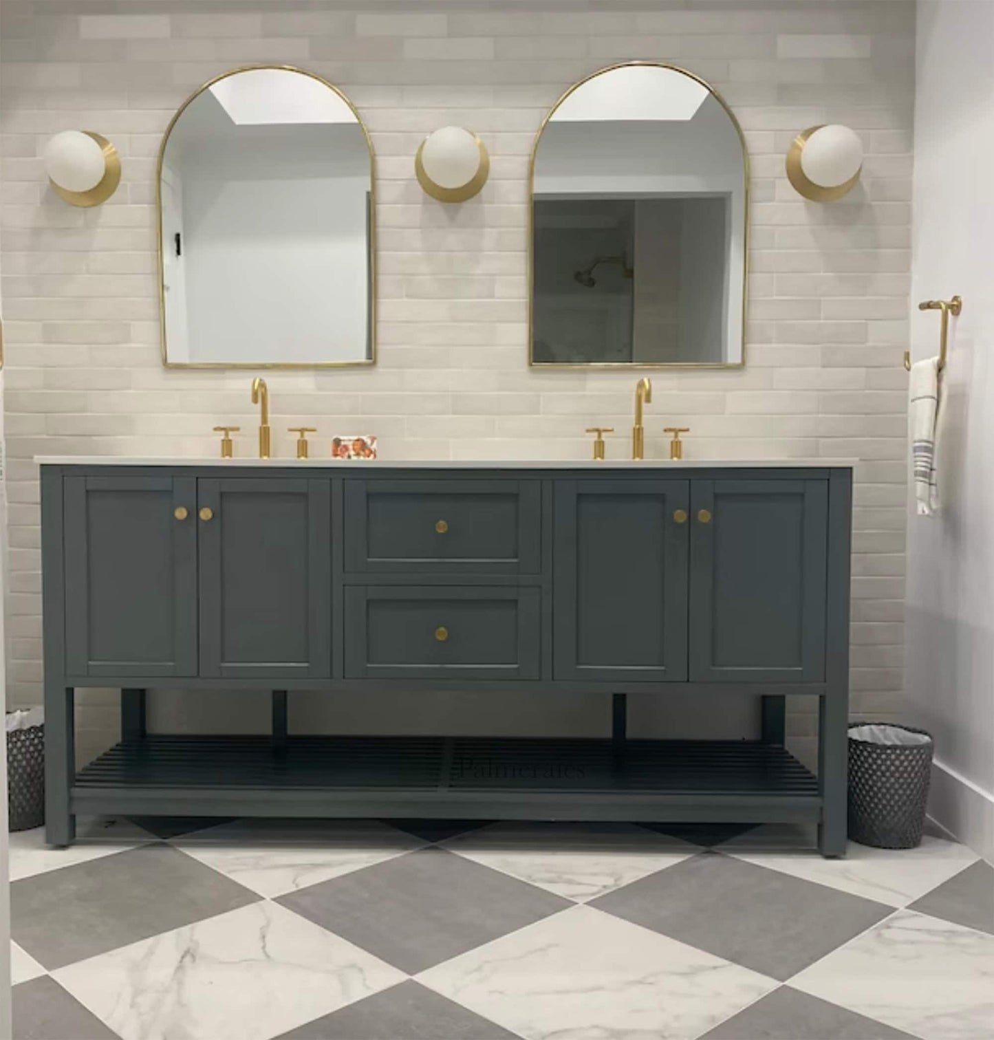Unlacquered Brass Arch Mirror - Customized Brass Mirror