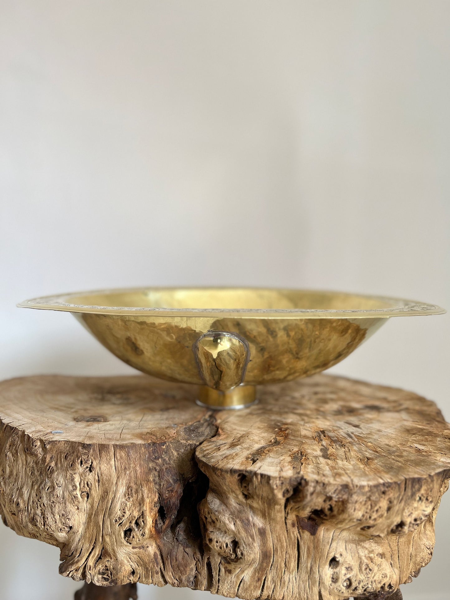 Unlacquered Brass Sink - Oval Bathroom Sink