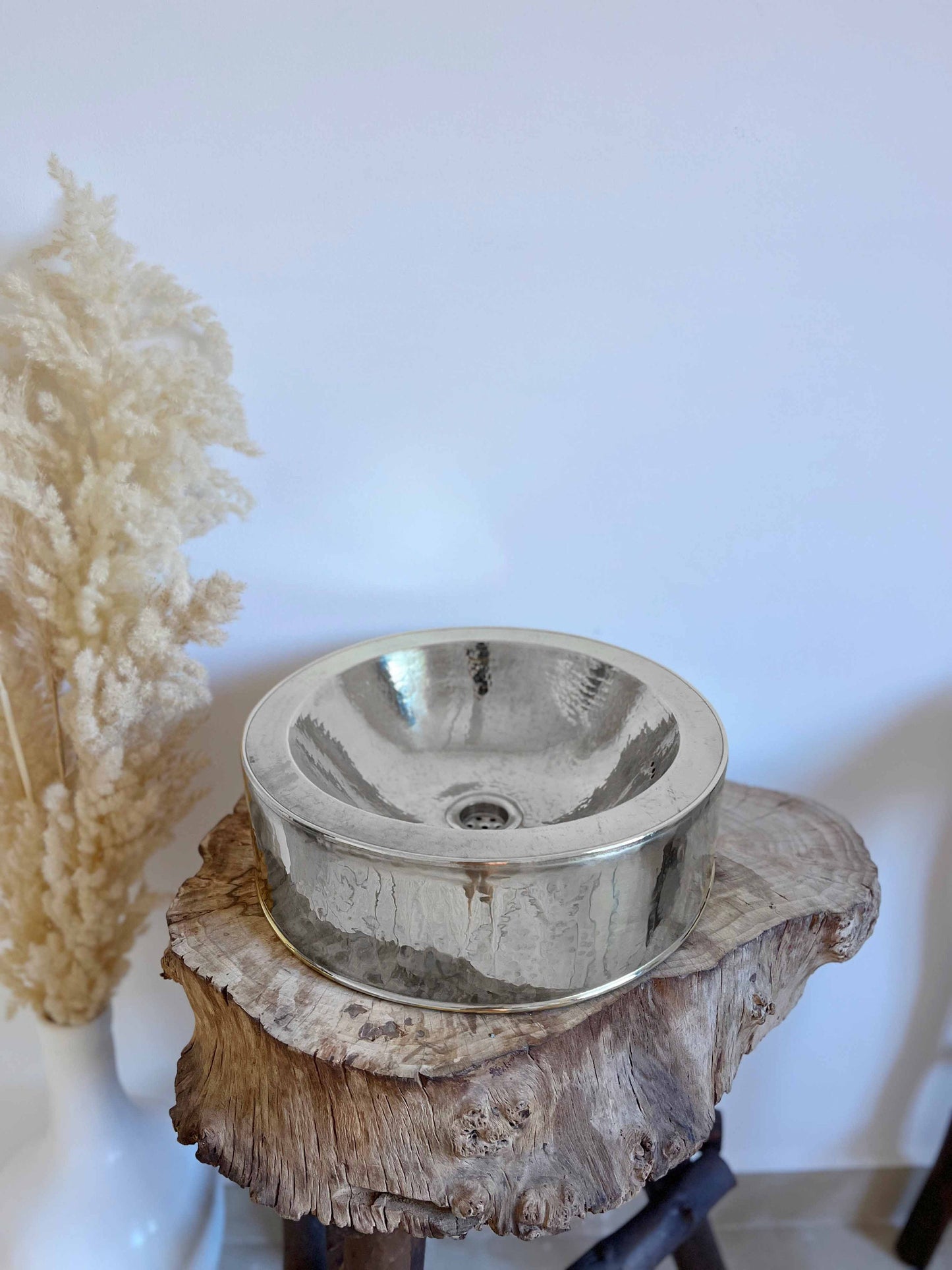 Copper Brass Basin Sink - Hammered circled Bathroom Sink