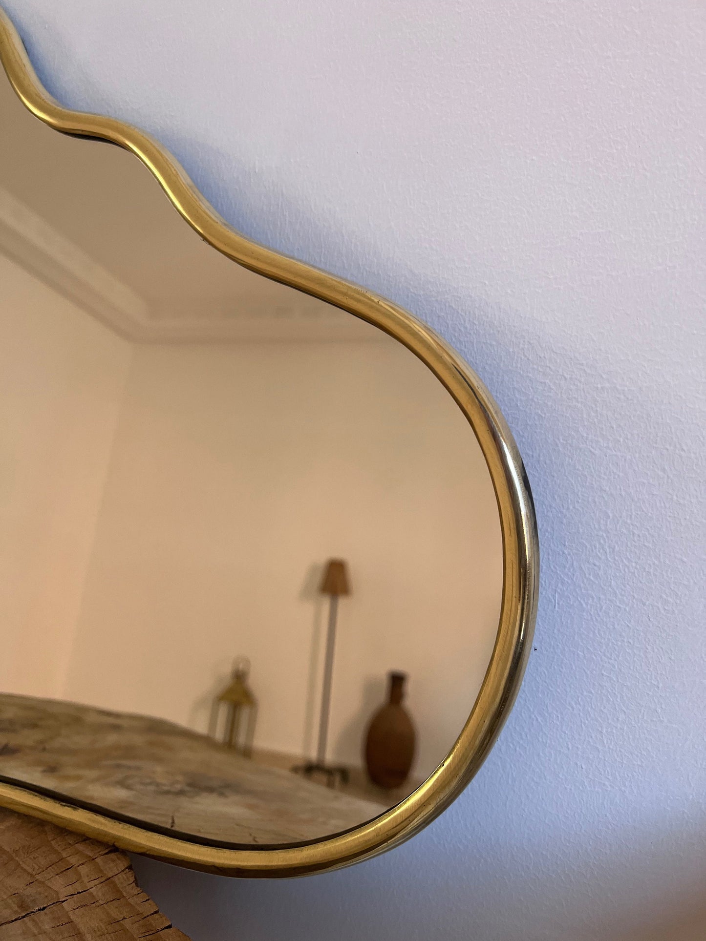 Cloud Mirror - Antique Brass Wall Mirror