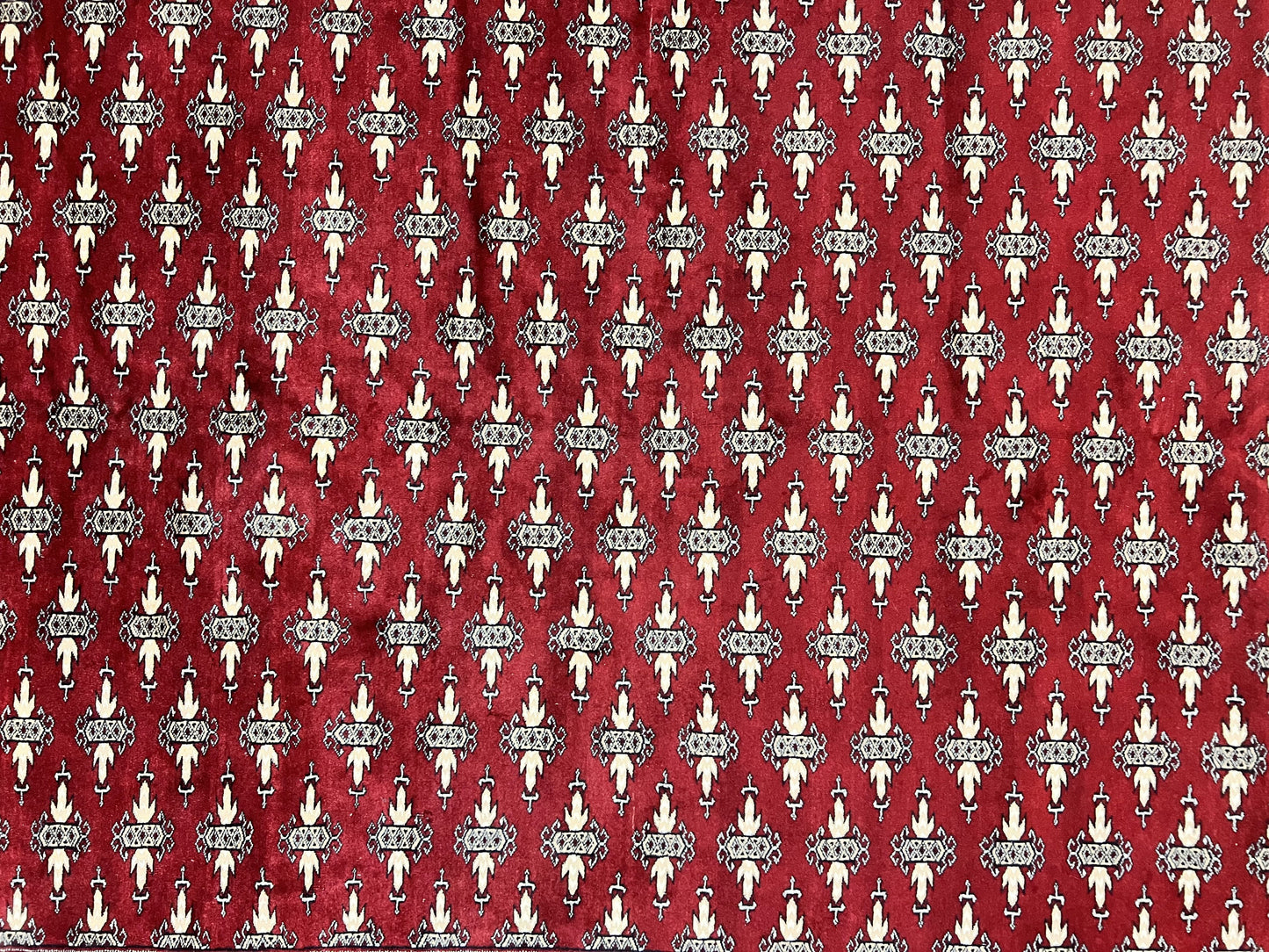 Pakistani Turkoman Bokhara Rug 6x9, Fine Wool Vintage Hand Knotted Handmade Yamud Oriental Carpet 6 x 9, Red Turkoman Rug, Tribal Rug