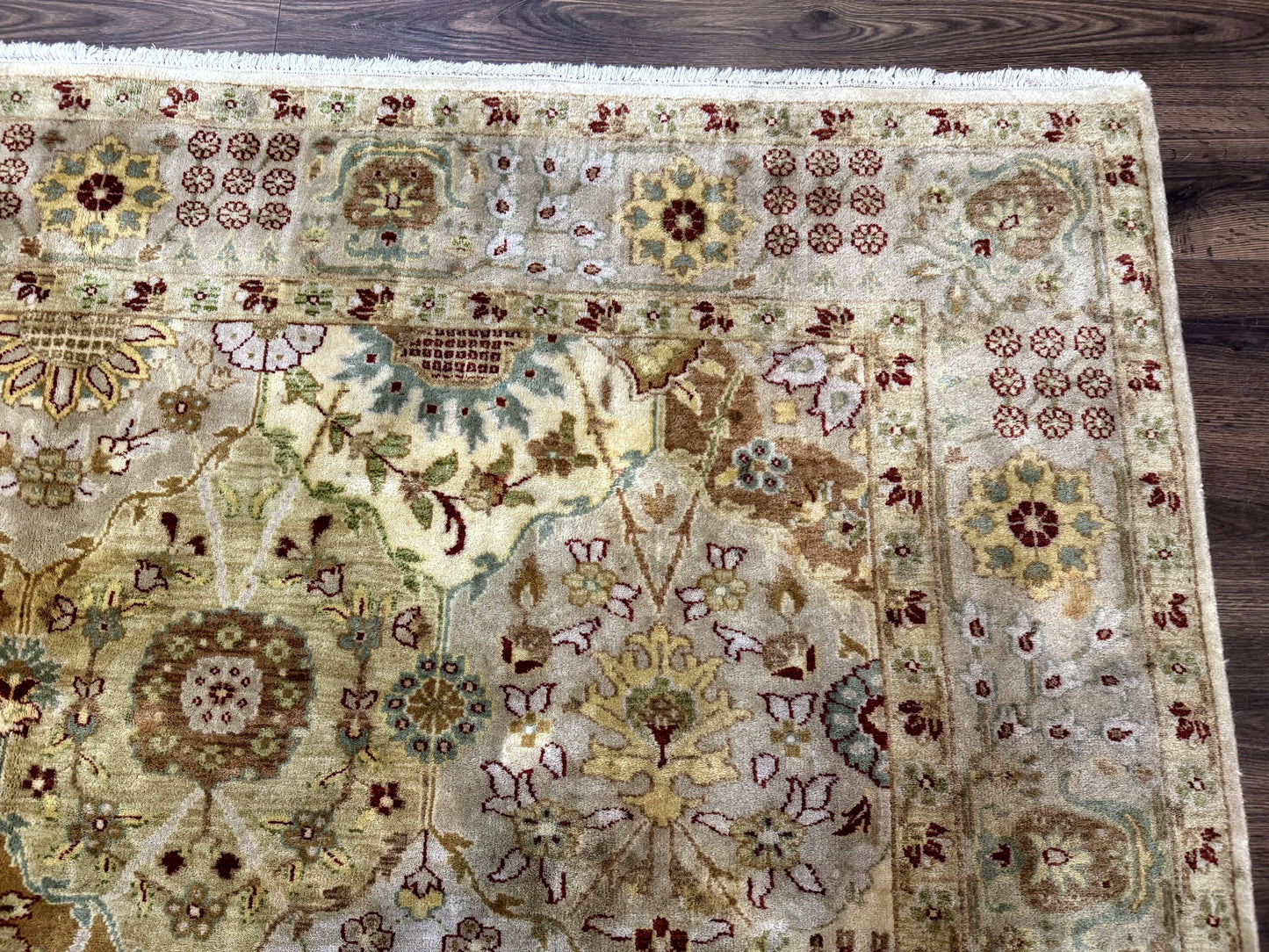 Indo Persian Rug 8x10, Indian Rug, Soft Wool Rug, Oushak Style Rug, Handmade Rug