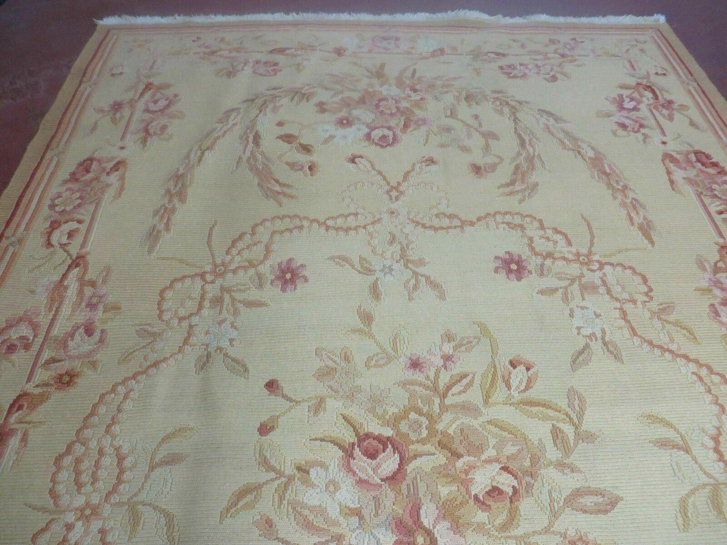 Vintage Turkish Kilim Soumak Flat Weave Wool Rug 58 By 94 Inches Handcrafted 1970s