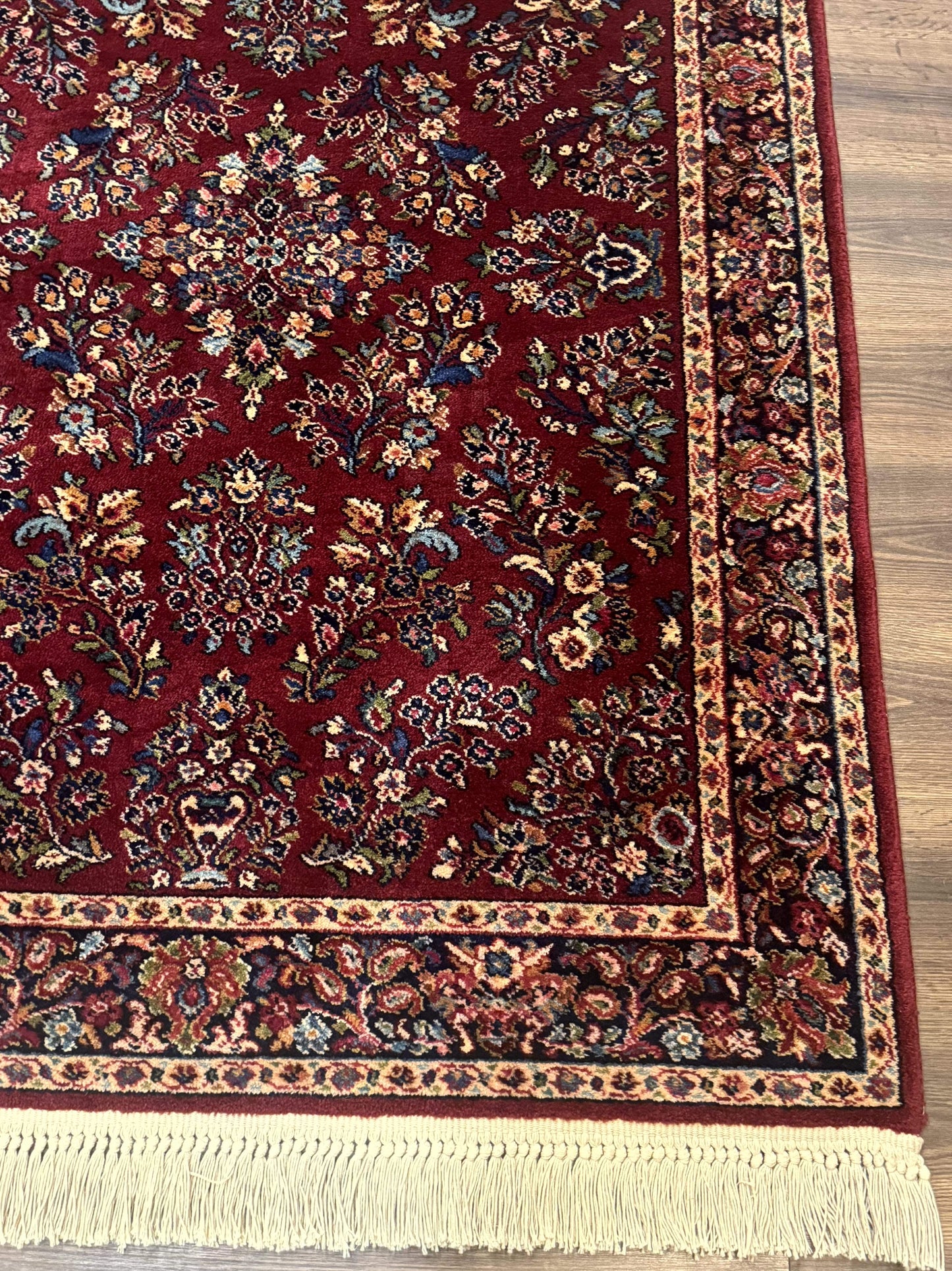 Karastan Rug 4x6 Red Sarouk Wool Pile Vintage 700 Series Discontinued