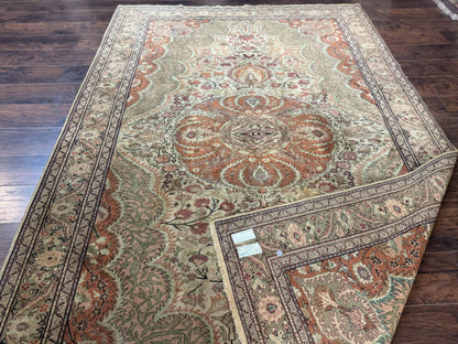 Antique Turkish Kayseri Rug 7x10 Hand Knotted Wool Area Rug