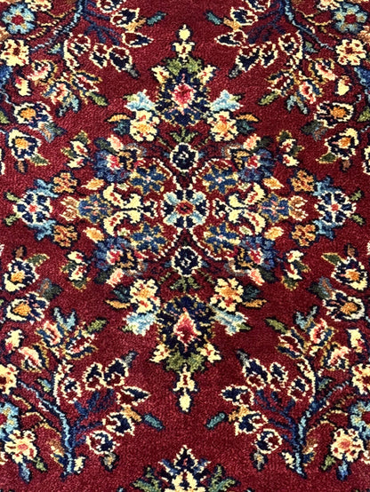 Karastan Rug 4x6 Red Sarouk Wool Pile Vintage 700 Series Discontinued