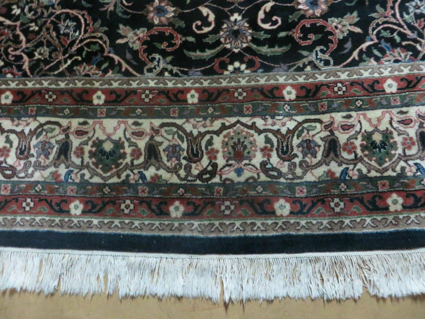 Indo Persian Rug 8x10, Wool Handmade Floral Carpet
