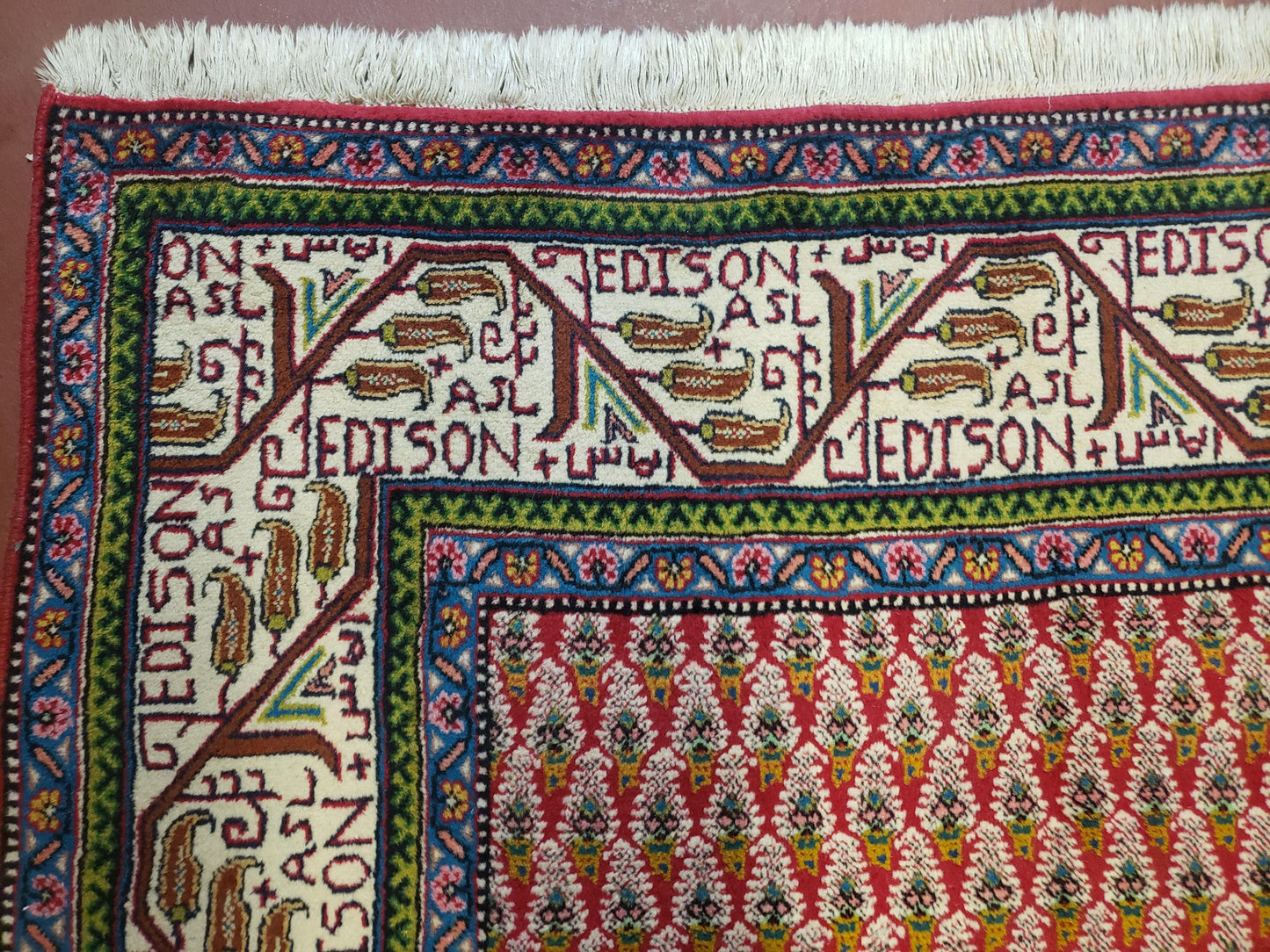 Turkish Tribal Rug Hand Knotted 6x9 Boteh Paisley Pattern Red Beige Wool Carpet