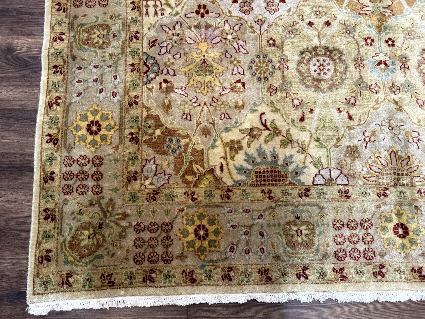 Indo Persian Rug 8x10, Indian Rug, Soft Wool Rug, Oushak Style Rug, Handmade Rug