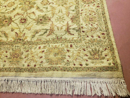 Belgian Power Loomed Rug 5x7 Vintage Oriental Wool Carpet Beige