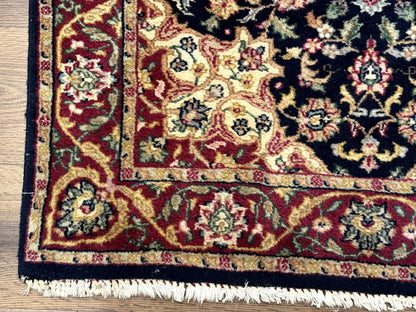 Pak Persian Sarouk Rug 3x5, Navy Blue and Red