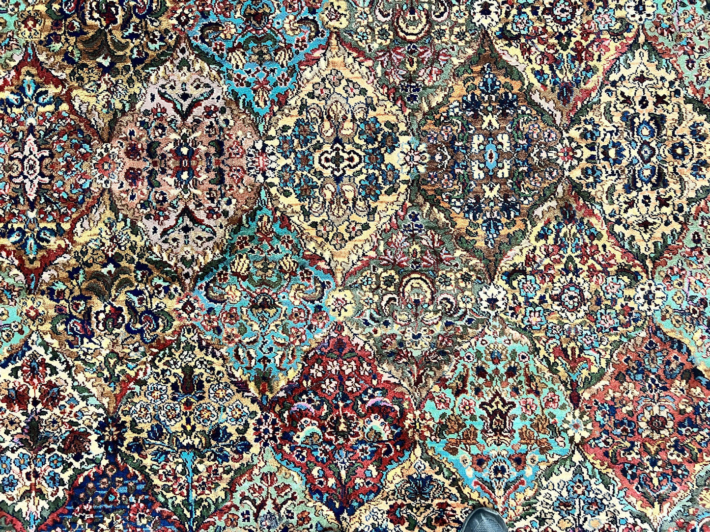 Karastan Kirman Multicolor Panel Rug 12x16 Wool Original Collection 700 Series
