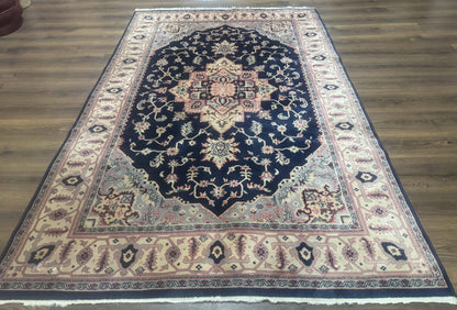 Karastan Navy Serapi Kara Shah Wool Rug Vintage Area Rug