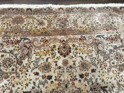 Sino Persian Rug 8x12 Wool Silk Hand Knotted Vintage Carpet