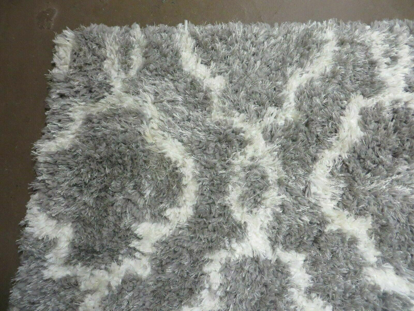 Israel Made Glimmer Shag Rug 5X7 Acrylic Boho Contemporary Home Decor