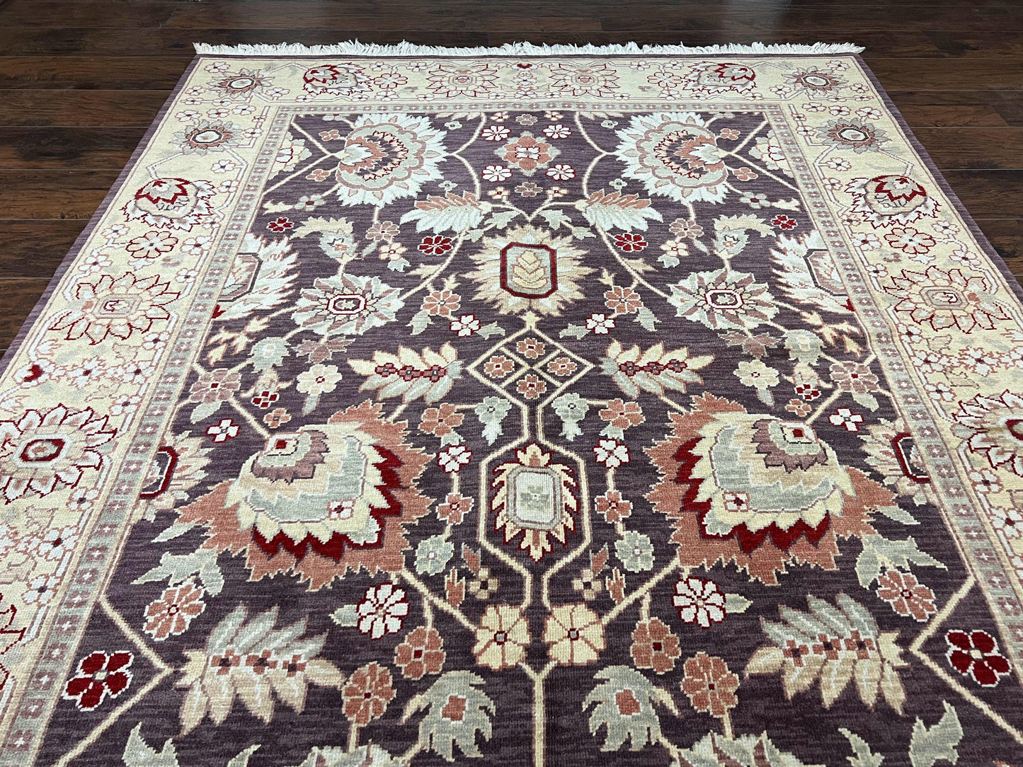 Indo Mahal Area Rug 6x9 Hand Knotted Wool Vintage Persian Carpet