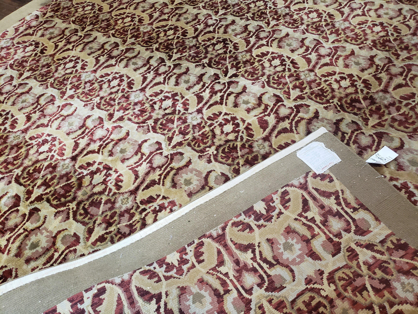 Hand Knotted Wool Rug Indian Nepalese 9x12