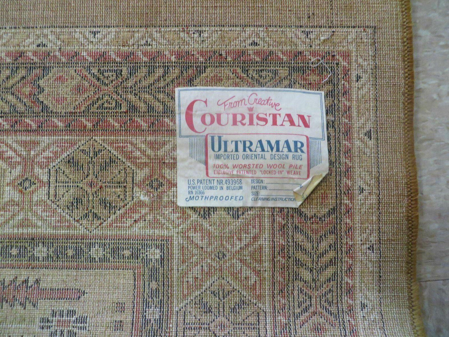 Couristan Rug 10x14, Large Belgium Power Loomed Wool Carpet 10 x 14 ft, Brown Tan Cream Oriental Rug, Living Room Rug, Large Area Rug