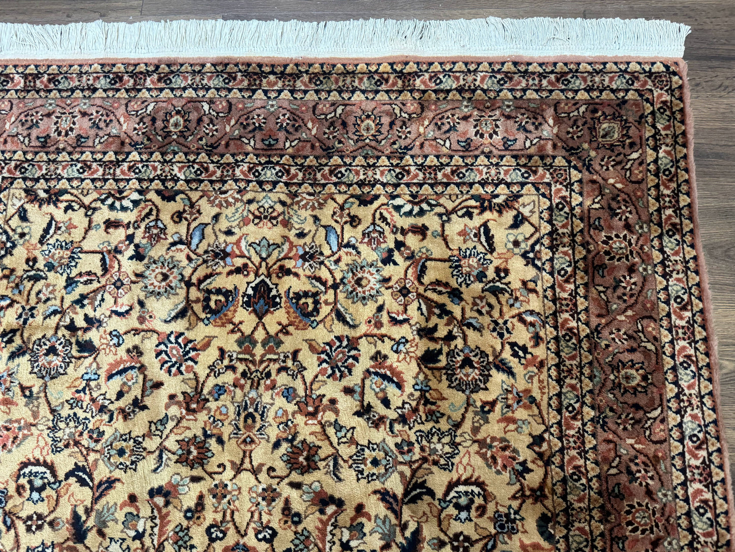 Indo Persian Rug 5x8, Light Tan/Camel, Allover Design