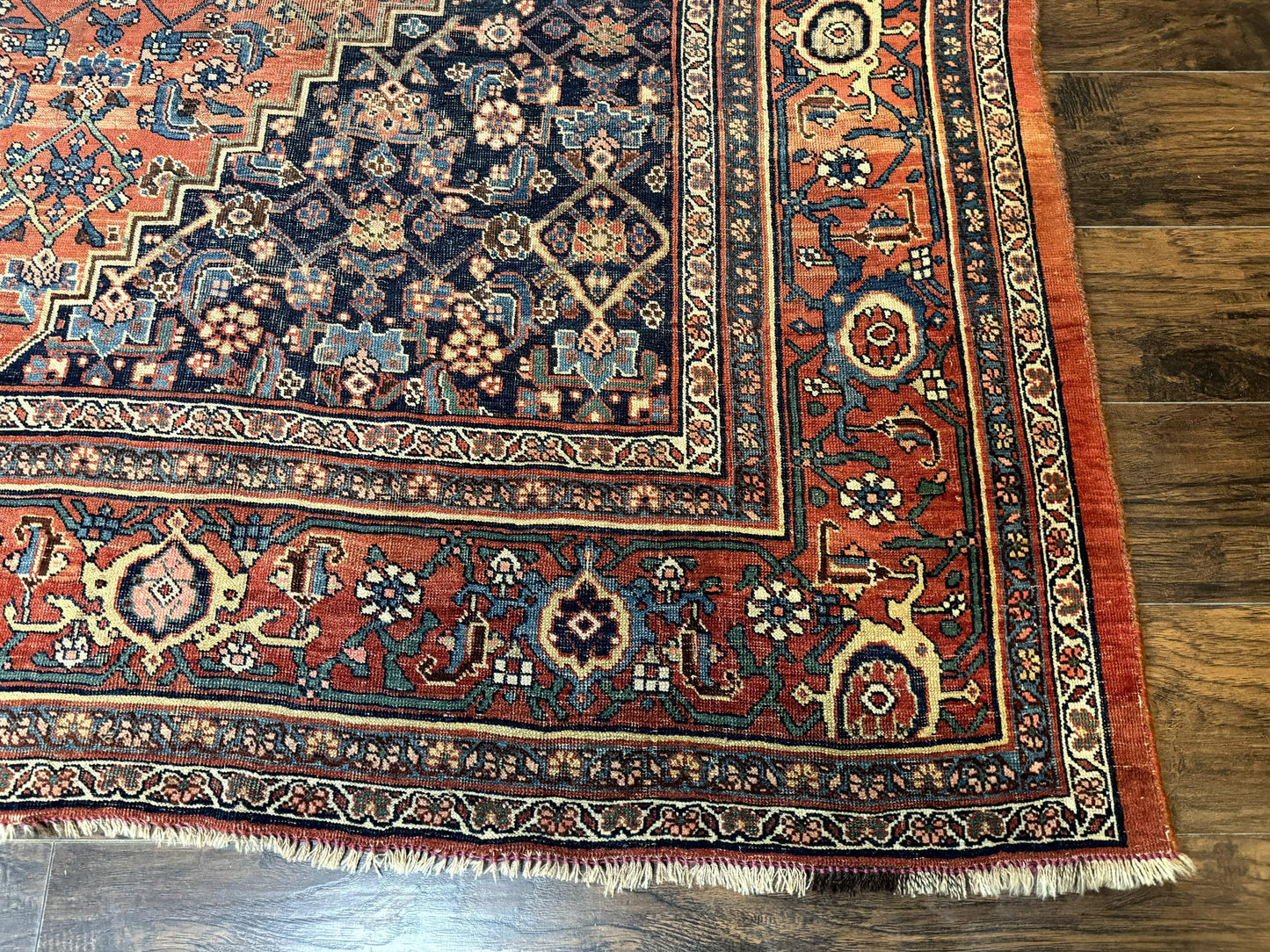 Antique Persian Bidjar Rug 8x12 Hand Knotted Wool Carpet Rare Vintage Persian Treasure