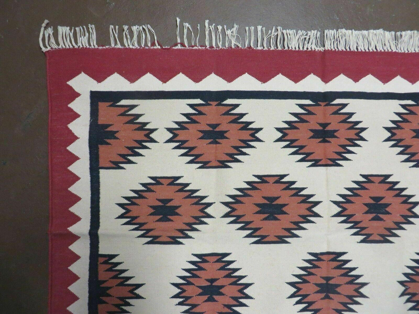 Hand Woven Wool Rug Kilim Dhurrie 5 By 8 Contemporary Oriental Area Rug