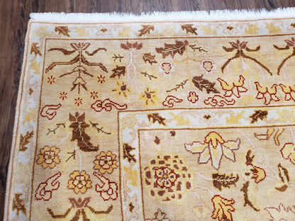 Vintage Turkish Oushak Rug Wool Hand Knotted Area Rug 6x9 Classic Decor