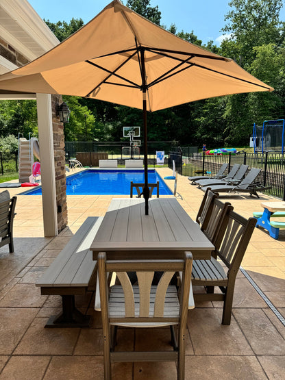 Trestle X Outdoor Bench All Weather HDPE Patio Seating For Outdoors