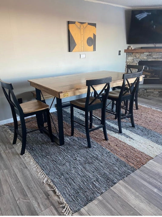 Single X Stool Solid Wood Counter And Bar Height Stools With Customizable Finish