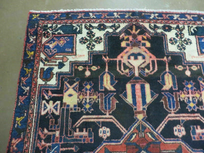 Antique Turkish Anatolian Wool Rug Handmade Vegetable Dye 47x82 Handwoven Classic Pattern
