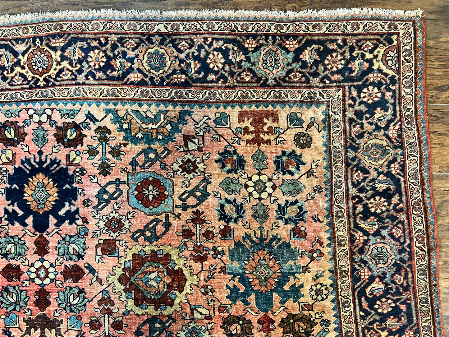 Rare Persian Sarouk Farahan Rug 9x15 – Antique Wool Carpet, Signed By Master Weaver