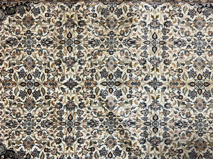 Pak Persian Rug 5x8, Handmade Wool Oriental Carpet, Vintage Rug, Floral Allover, Very Fine 320 KPSI