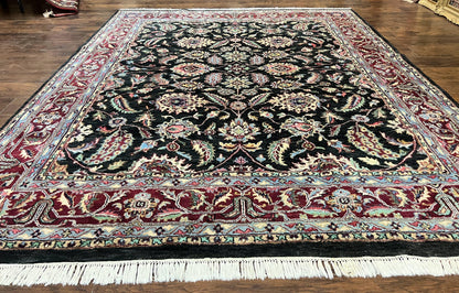 Indo Persian Rug 8x10 Hand Knotted Wool Floral Vintage Area Rug Nourison
