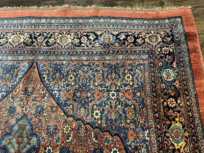 Antique Persian Bijar Rug 7x15