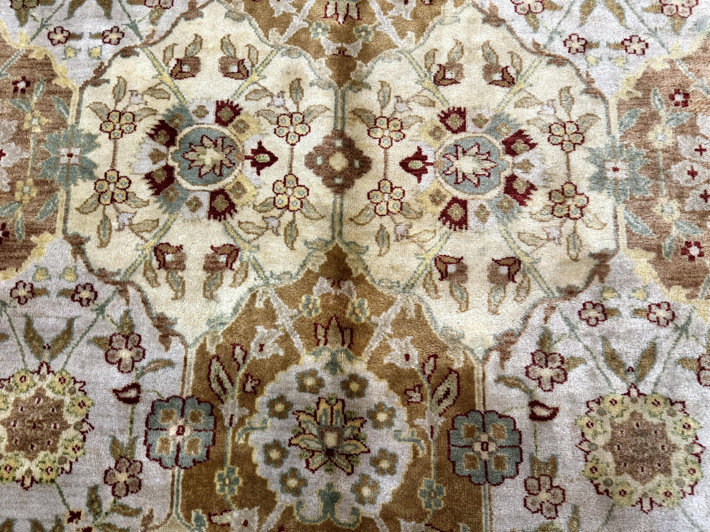 Indo Persian Rug 8x10, Indian Rug, Soft Wool Rug, Oushak Style Rug, Handmade Rug