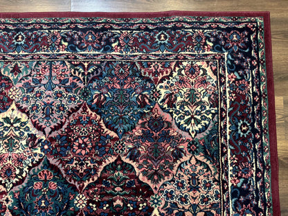 Multicolor Panel Kirman Rug 8x11