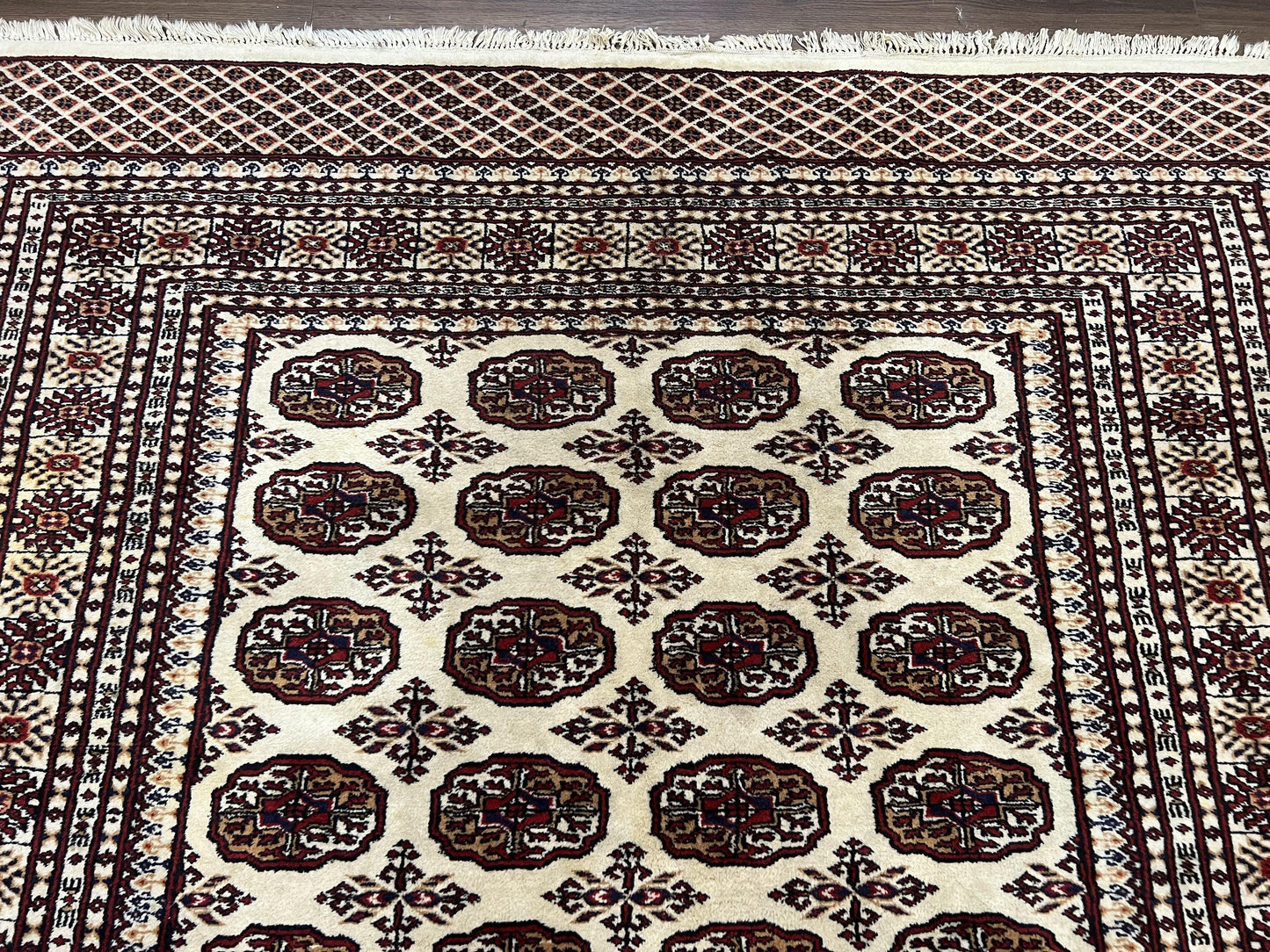 Pakistani Turkoman Rug 6x9 Hand Knotted Wool Oriental Carpet Yamud Bohemian Bokhara Rug