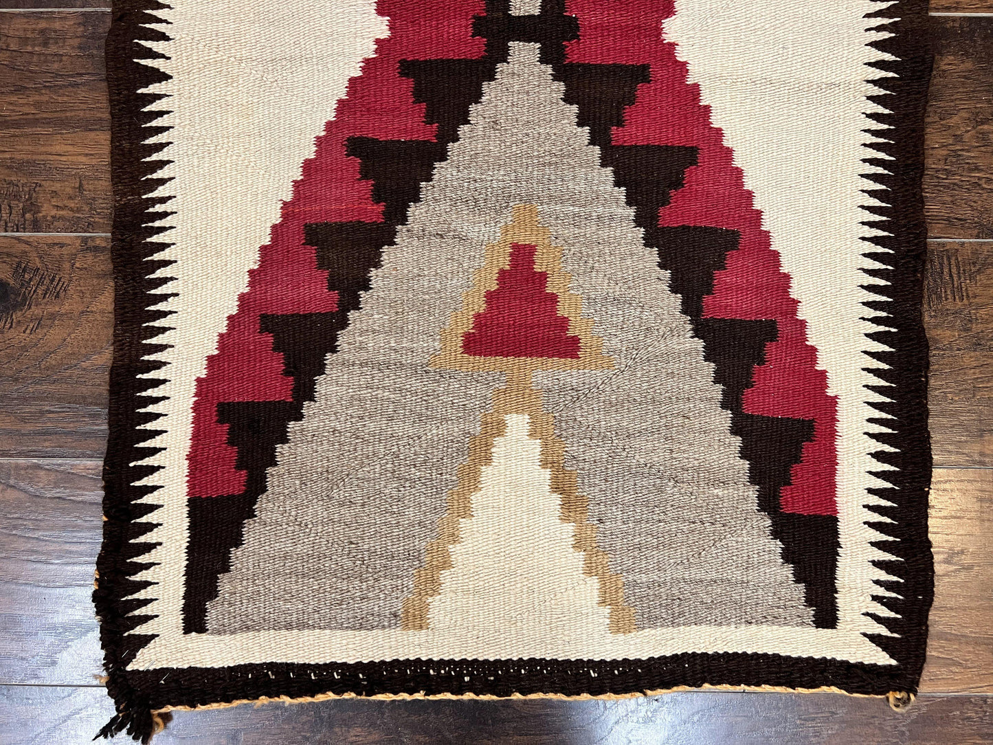 Navajo Rug 2x4 Handmade Wool Vintage Native American Textile Collectible