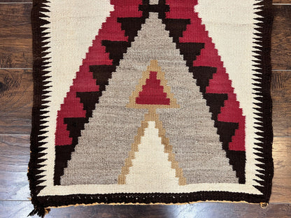 Navajo Rug 2x4 Handmade Wool Vintage Native American Textile Collectible