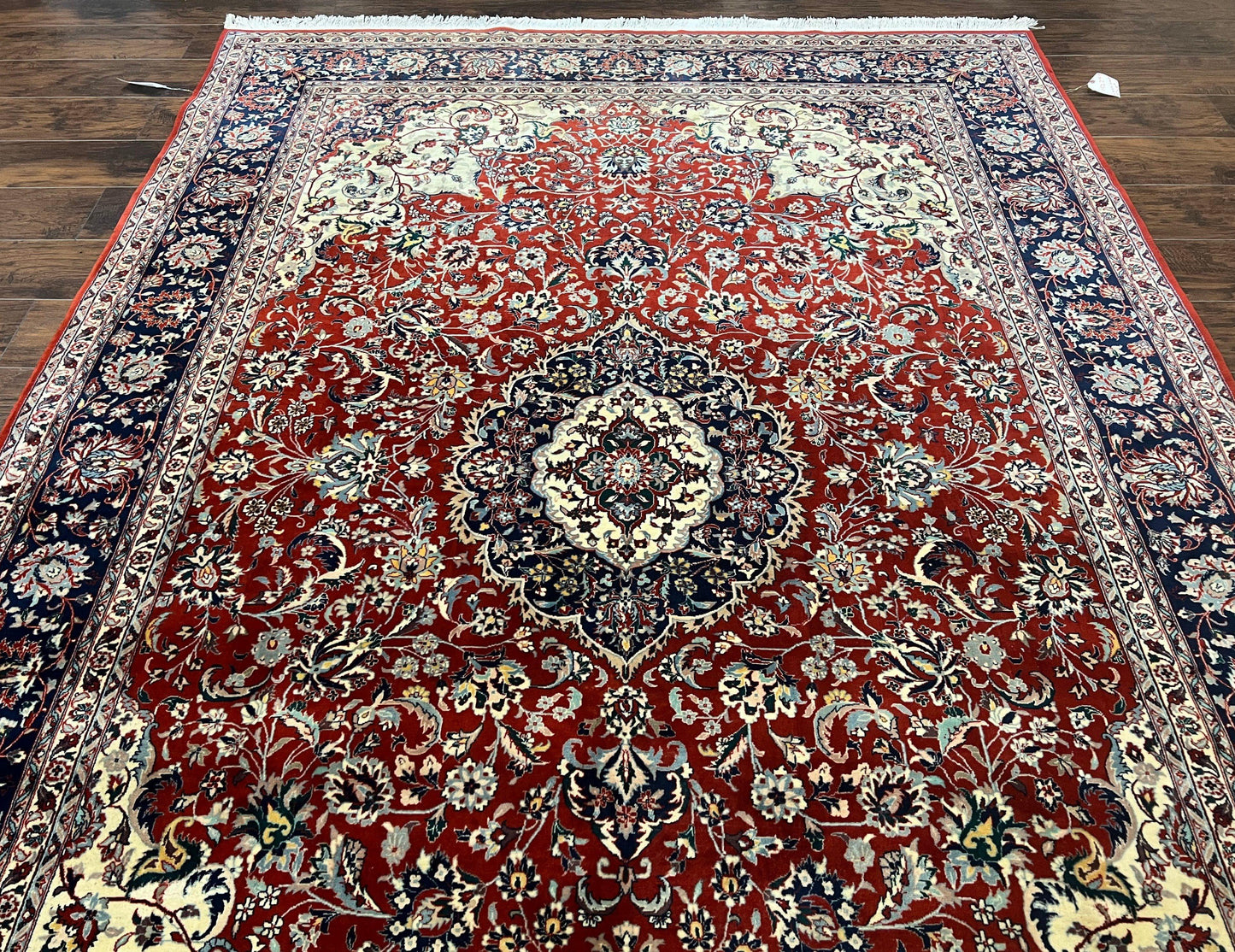 Hand Knotted Persian Rug 7x10 Vintage Wool Floral Medallion Carpet